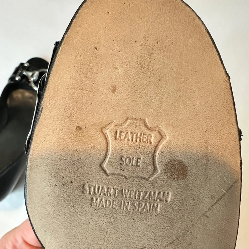 Stuart Weitzman Black Patent leather Wedges 8 - Picture 9 of 9